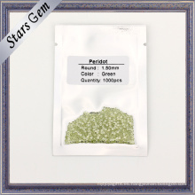 1,5 mm de tamaño pequeño, verde, natural, peridoto, piedras preciosas